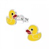 Yellow Duck Earrings - Sterling Silver