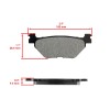 Caltric Front Rear Brake Pads for Yamaha XVS950 V-Star 950