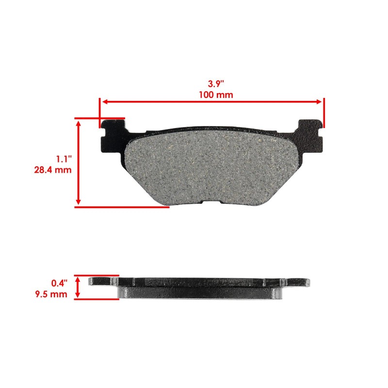 Caltric Front Rear Brake Pads for Yamaha XVS950 V-Star 950
