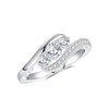 Jaransheti Moissanite Engagement Ring For Women Round Cut 3-Stone Ring