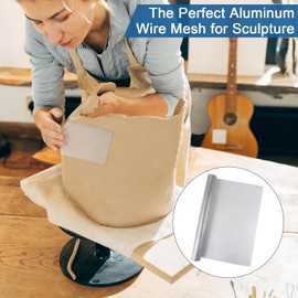 Aluminum Wire Mesh,20×145 Inch Wire Mesh Roll,Soft Armature Wire for Sculpting,Bendable Wire Easy to Use,Silver Wire for Jewelry Making,Sculpting Clay Crafts,Plaster DIY Project,Masks Home Decor Art