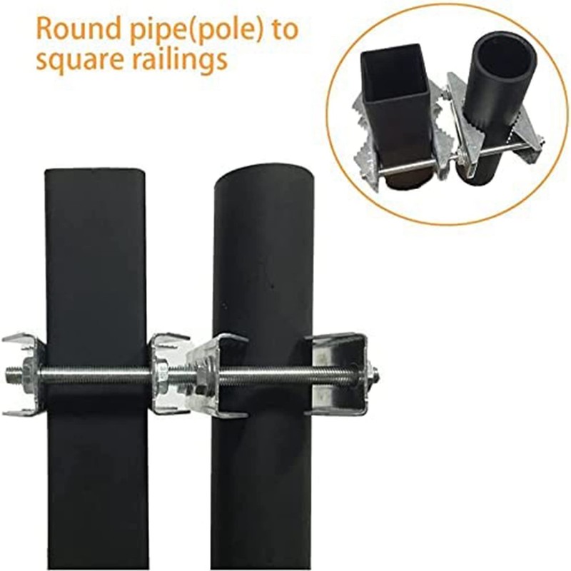 Ahvqevn 2pcs Double Antenna Mast Clamp V Joblock Bolt Mast