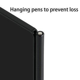 Mini LCD Writing Tablet Updated, 6.5in Erasable Reusable Electronic Drawing Pads, Electronic scratchpad, Hanging pens (Black)