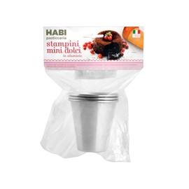 Habi ART173 Pack 3 Shapes Baba Au Rhum, 7 x 8 cm, aluminum, silver, 3 Units