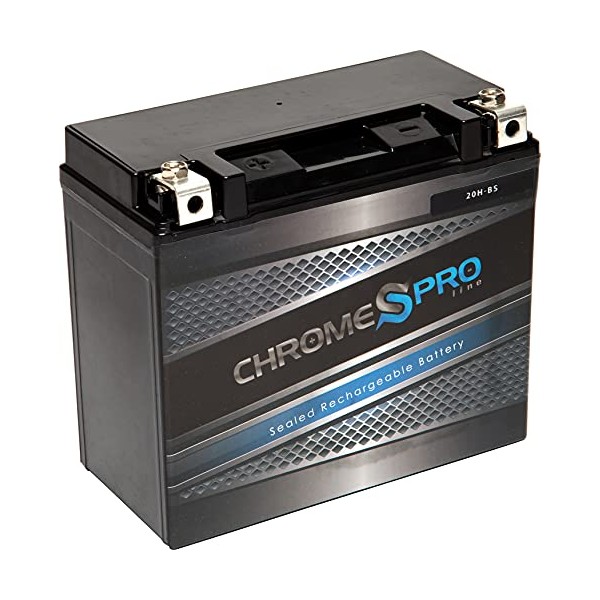 Chrome Pro YTX20H-BS Maintenance Free Replacement Battery for ATV, Motorcycle,