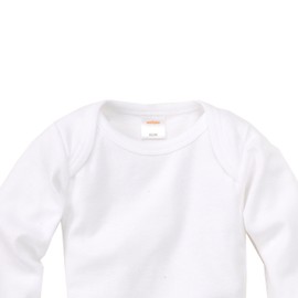 wellyou Bodysuit Short Sleeve and Long Sleeve, Children's Bodysuit in Large Sizes for Boys and Girls Children's Bodysuit for Children and Adults in Size 140-158 - Made in EU, Long sleeve white