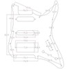 Dopro White HSS Pickguard and Tremolo Tremolo Cover for Yamaha