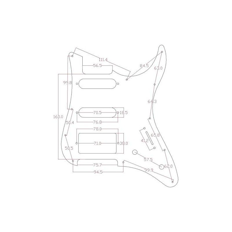 Dopro White HSS Pickguard and Tremolo Tremolo Cover for Yamaha