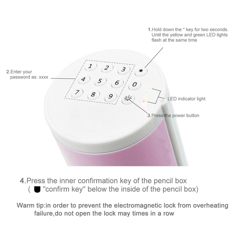 Multi Functional Pencil Case Intelligent Electronic Combination Lock Pencil Case