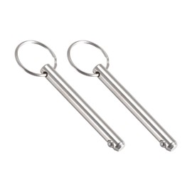 METALLIXITY Quick Release Pins (8 mm x 70 mm) 2 Pieces Carbon Steel Pull Bolts - for Shipbuilding Ship Supplier Boat Top