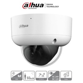Dahua Cámara Domo 4k Antivandalica 8 MegapixelesLente Motorizado de 2.7 a 13.5 mm 60 Mts de IRMetalicaMicrofono IntegradoWDR Real de 120 dB IP67 IK10 