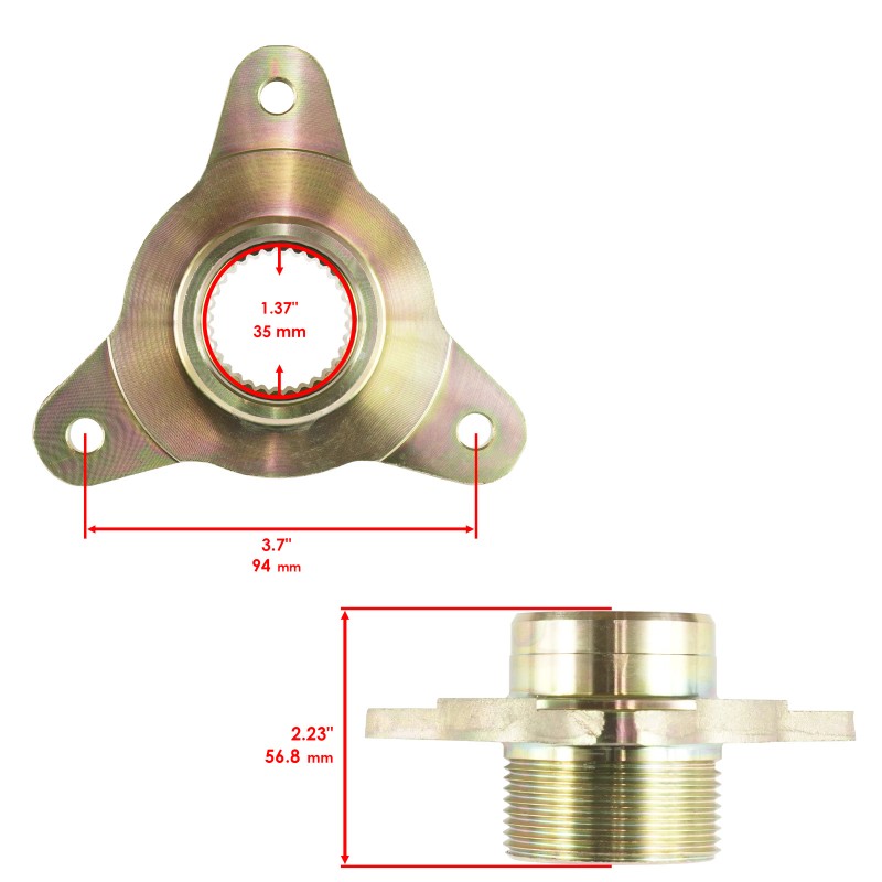 Caltric Rear Brake Disc Rotor Hub Collar for Polaris Scrambler