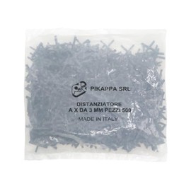 Pikappa 651 Cross Spacers 3 mm for Tiles and Cladding Grey Bag of 500