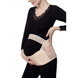 Jamila Maternity Belt Pregnancy Support Belt Lumbar Back Support Waist Band Belly Bump Brace, Relieve Back, Pelvic, Hip Pain Labour and Recovery - SKIN XXL