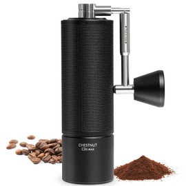 TIMEMORE Manual Coffee Grinder Chestnut C3S Max, Hand Coffee Grinder with Foldable Handle, Stainless Steel S2C Conical Burr Coffee Grinder, Adjustable Grind Setting for Espresso to French Press, Black