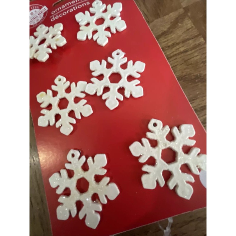 Christmas House Snowflake Ornaments