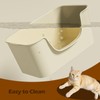 LoopTime Small Cat Litter Box with High Sides,Cat Boxes for
