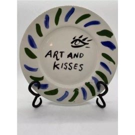 Anthropologie NEW Anthropologie 8.5" Dessert Plate Hotel Magique Art and Kisses