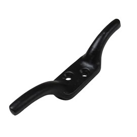 Secure Fix Direct Black or Galvanised Cleat Hook 3" - 6" (Washing Line Blind Cord Tie Back Trailer Rope) (Black, 5")