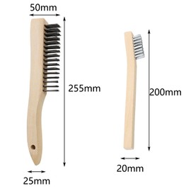 5 Bürsten zum Reinigen und Entfernen von Schmutz Drahtbürsten Set, Stahlbürste Grill Perfekt für Holz, Metall, Grillroste 5er Pack, Holzfarben