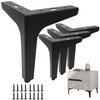 Metal Furniture Legs,Autuwintor Furniture Legs 5 Inch,Cabinet Feet Black,Modern Furniture