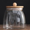Victoria Bella Glass Container Box with Wooden Lid Glass Storage