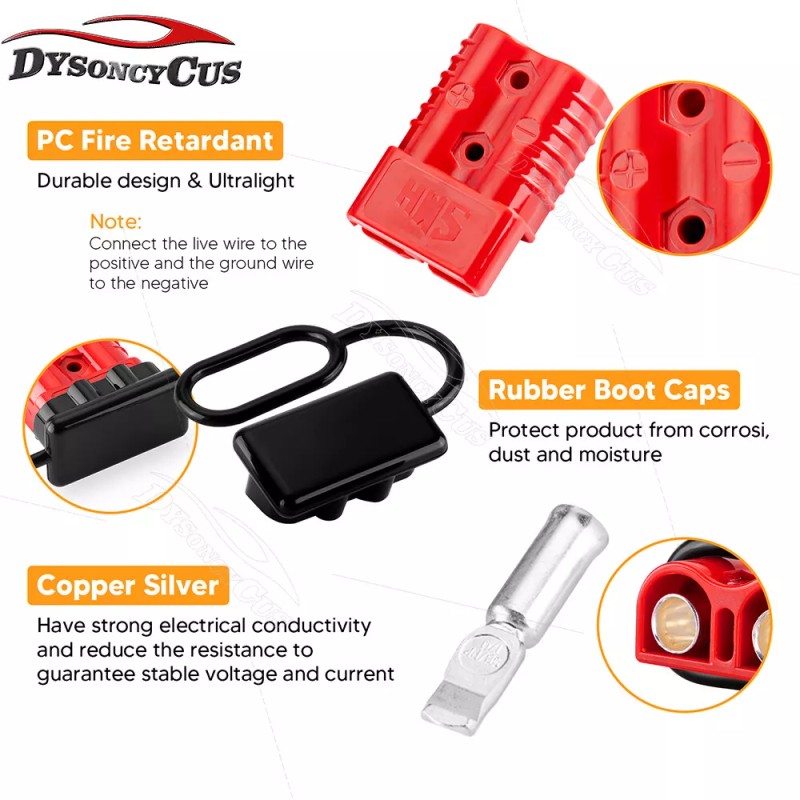 DYSO For Recovery 2-4 Gauge Winch Trailer Battery Quick Disconnect