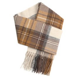 SKNSOFT Winter Wool Plaid Scarf for Men,Women Fashion Tartan Wrap Checkered Scarves
