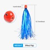 OROOTL Mylar Flash Teaser Tail Bucktail Teasers Weighted Jig Head