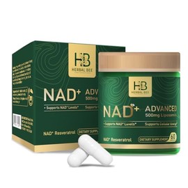 Suplemento liposomal NAD+ 500 mg con NAD Trans-resveratrol 50 mg - Energía celular y apoyo mitocondrial - Envejecimiento saludable y apoyo antioxidant