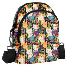 Yrebyou Skull Small Crossbody Bags for Women Casual Cell Phone Purse Waterproof Over Shoulder Handbag with Card Slots and Adjustable Strap