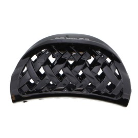 2.5 inch Plastic Weaved Jaw Hair Clip for Women and Girls-Black