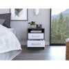 Not Available Rowley 2-Drawer 1-Shelf Rectangle Nightstand Smokey Oak and