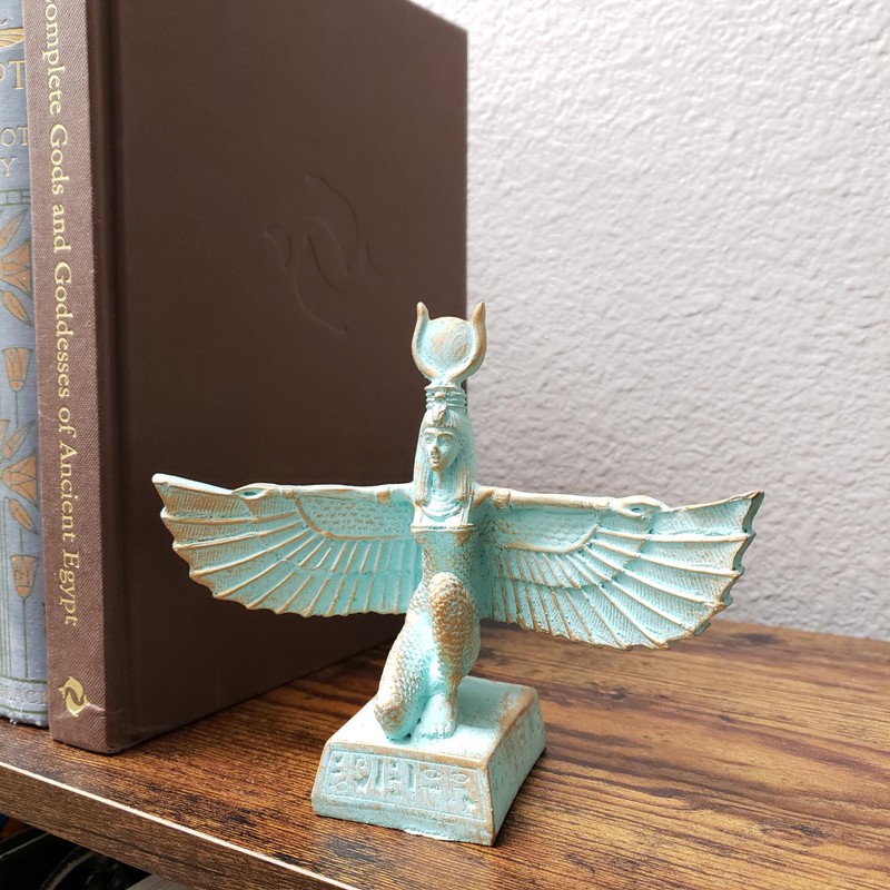 Egyptian Goddess Isis Statue Patina - Ancient Egypt Figurine- Made