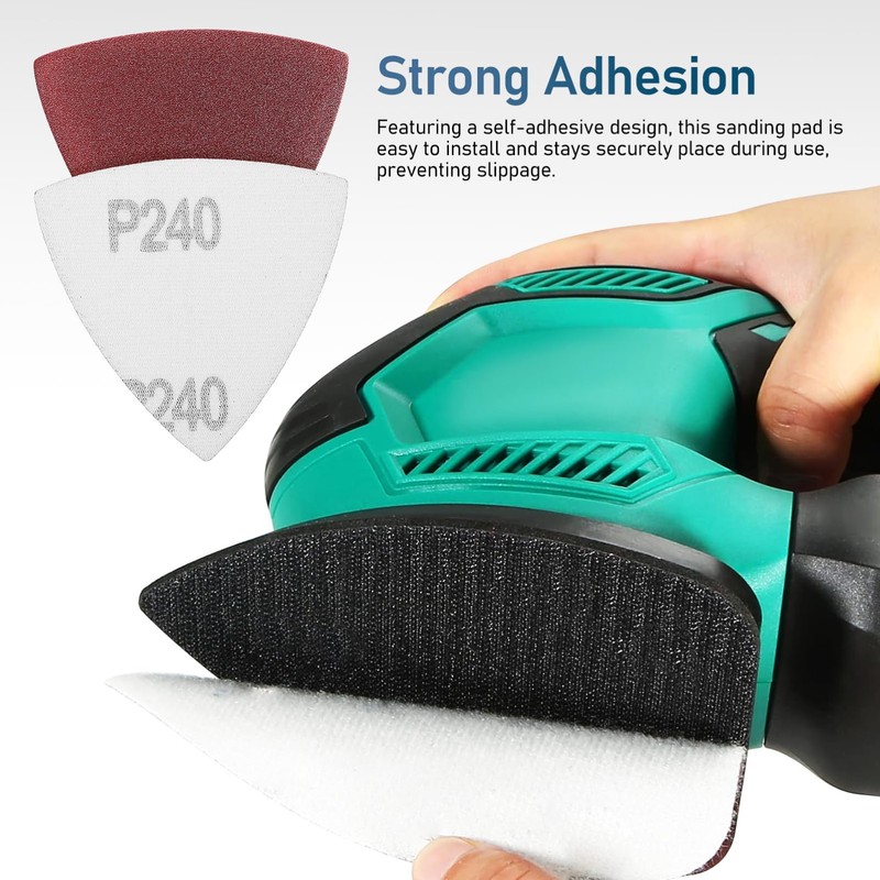 Mobestech 100Pcs Triangle Sanding Pads Sand Paper Sander Tools Sanding