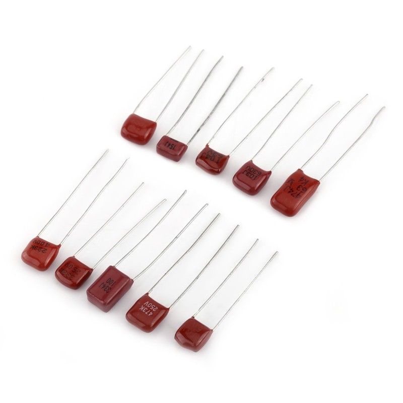 Pack of 100 Foil Capacitors, Polyester Capacitors, Metallised Polyester Film