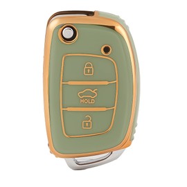 OFFCURVE Car Key Case Key Cover TPU Car Key Protective Cover 3 Buttons for Hyundai i10 i20 i30 Coupe iX20 ix25 iX35 ix45 Kona Santa Fe Accent Elantra