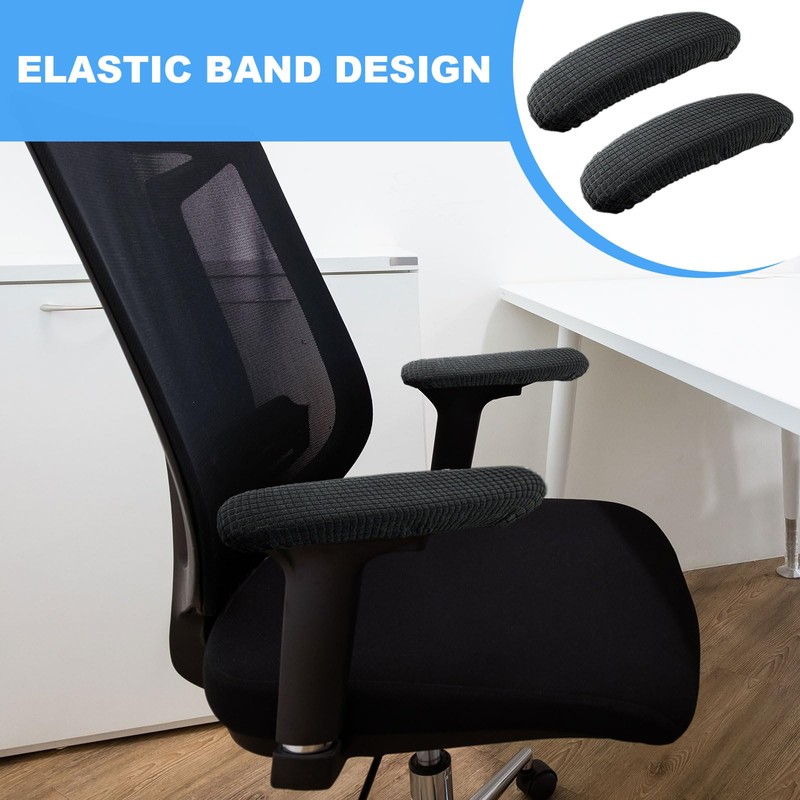 FUIPVGI 4 Pieces Armrest Covers Office Chair Arm Armrest Covers,