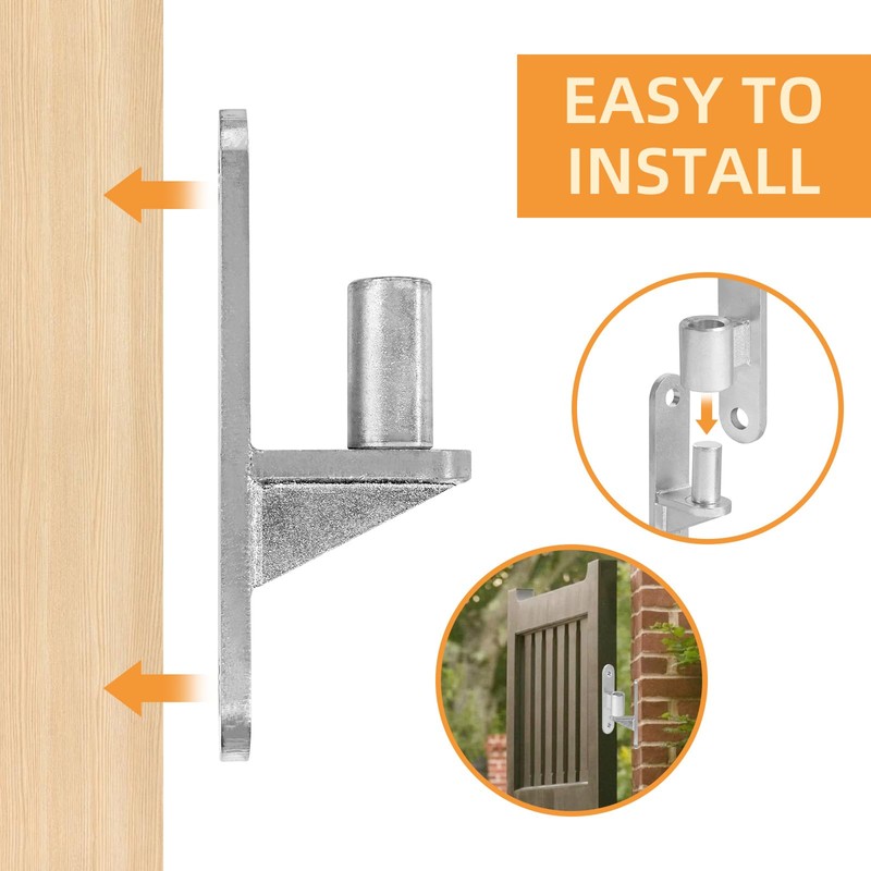 Rasugarlary 4 Set Heavy Duty Gate Hinges, Wall Mount Gate