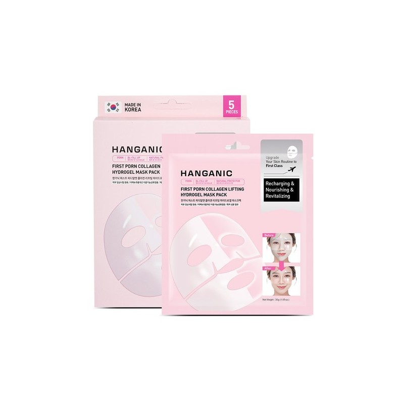 Hanganic First PDRN Collagen Lifting Hydrogel Mask Pack 20 Sheets