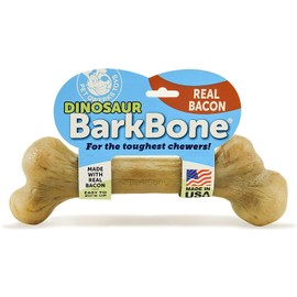 Pet Qwerks Extreme Dinosaur BarkBone Dog Chew Toy, Bacon Flavor, XXXLarge
