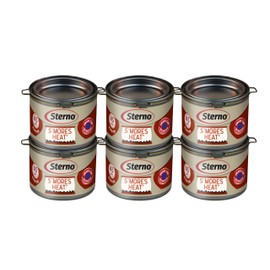 Sterno S'mores Heat Ethanol Fuel Can - Ethanol Gel Cans with 45-Minute Burn Time, Chafing Dish Fuel Cans & Gel Fuel Cans for Fire Bowl - Fuel Cans for Food Warmer, Fondue, & Buffet Kit - Pack of 6