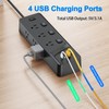 HITRENDS Power Strip with 6 AC Outlets and 4 USB