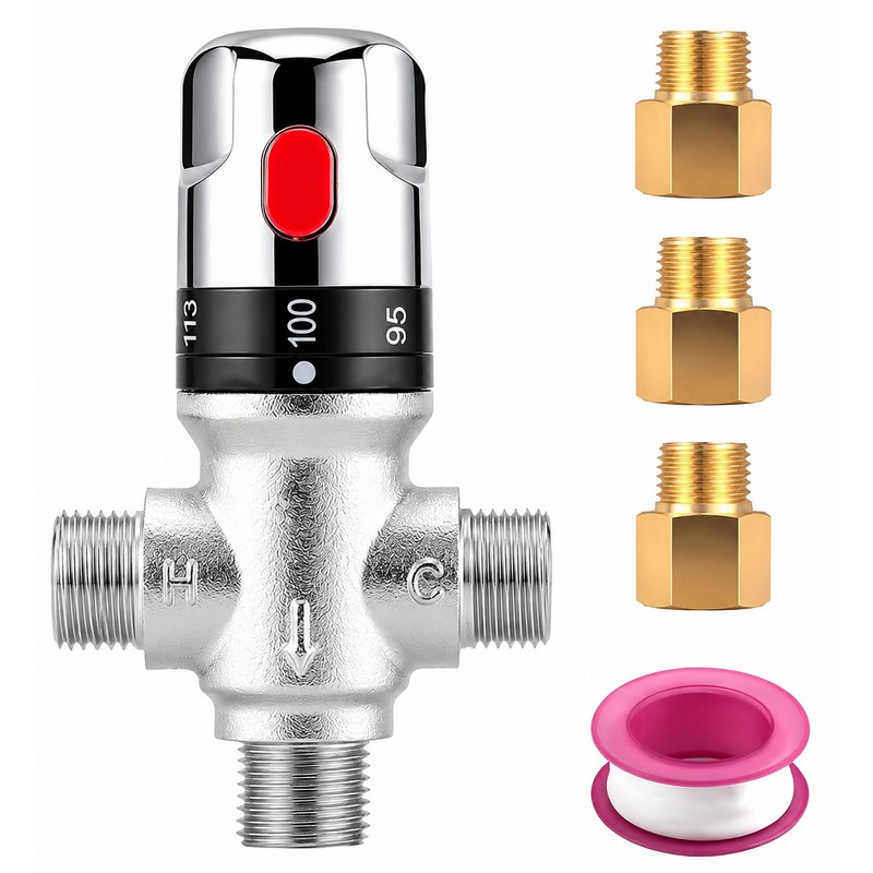 Thermostatic Mixing Valve for Shower Systems – Lead-Free Brass G1/2