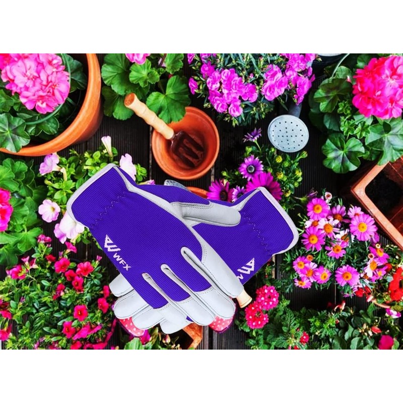 Leather Work Gloves Gardening Breathable Thorn Proof Palm Building Heavy