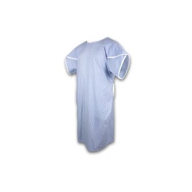 EASY CARE SOLUTIONS EASY CARE SOLUTIONS 1 x Blue Unisex PATIENT GOWN - Blue Butterfly Sleeve Patient Gown | Pack of 1