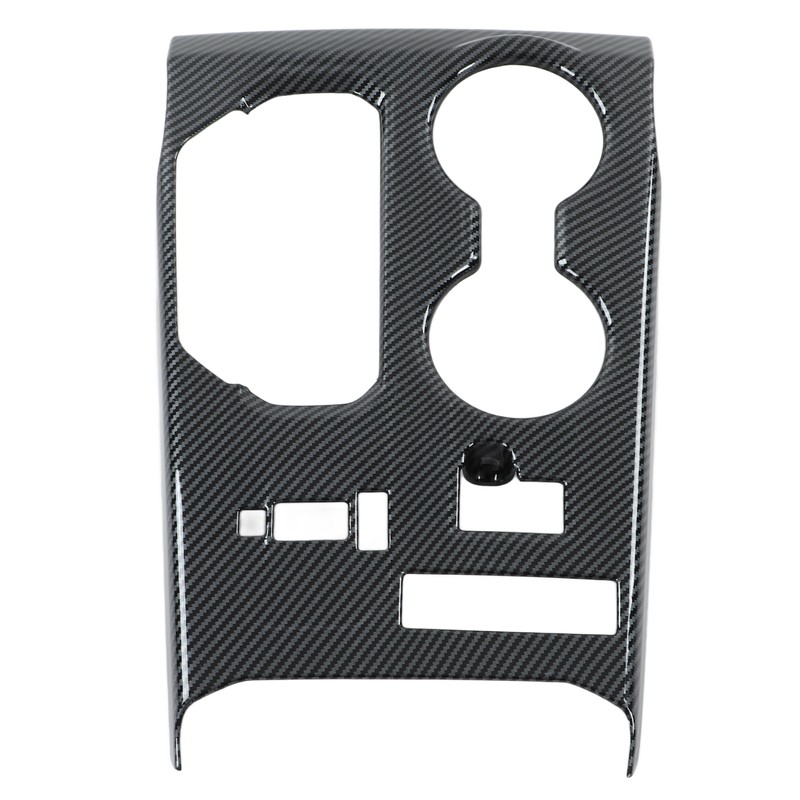 Car Center Console Shift Panel Trim Adhesive Glossy Carbon Fiber