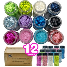 s 12 Colors Sparkly Chunky Glitter for Resin Each 56g Craft Glitter for Nails Face Body Hair Tumbler Snow Globescolor: Set4-12 mix colors/Glitter