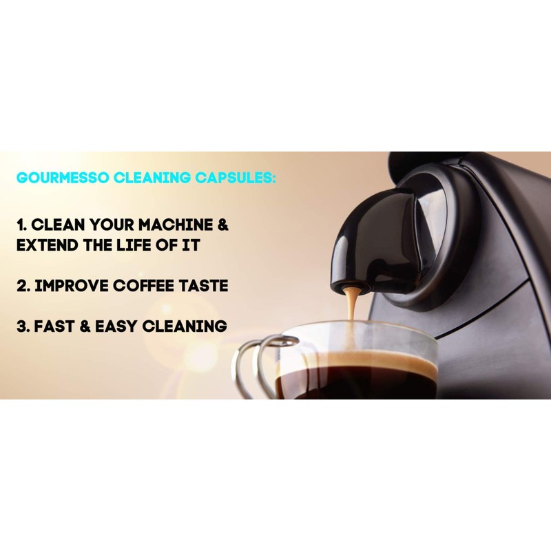Gourmesso Cleaning Capsules for Nespresso Machines Cleaning Kit - 10