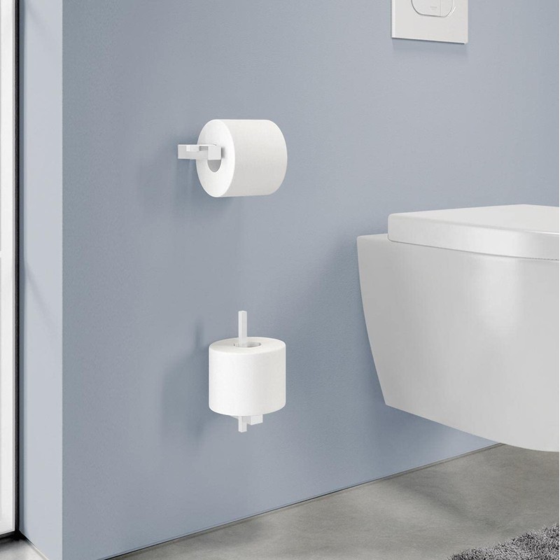 440s Zack Replacement Toilet Roll Holder CARVO Stainless Steel White
